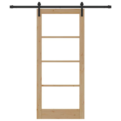 Sliding Door ORKDAL Brown 86 x 198.5 cm Solid Pine wood