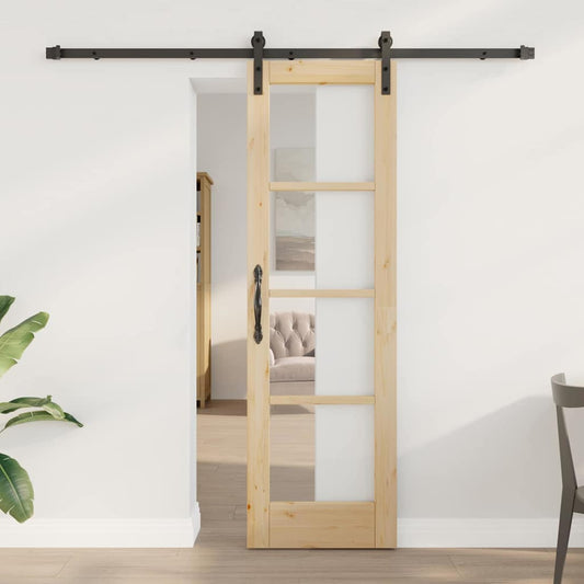 Sliding Door ORKDAL Brown 61 x 198.5 cm Solid Pine wood