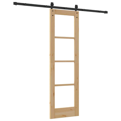Sliding Door ORKDAL Brown 61 x 198.5 cm Solid Pine wood