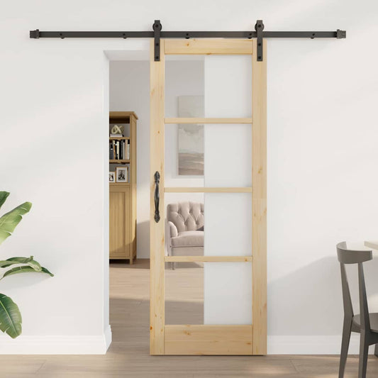 Sliding Door ORKDAL Brown 73.5 x 198.5 cm Solid Pine wood