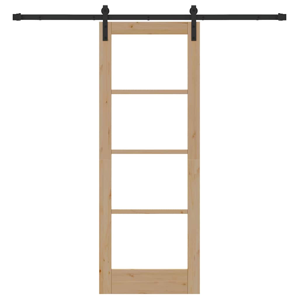 Sliding Door ORKDAL Brown 73.5 x 198.5 cm Solid Pine wood