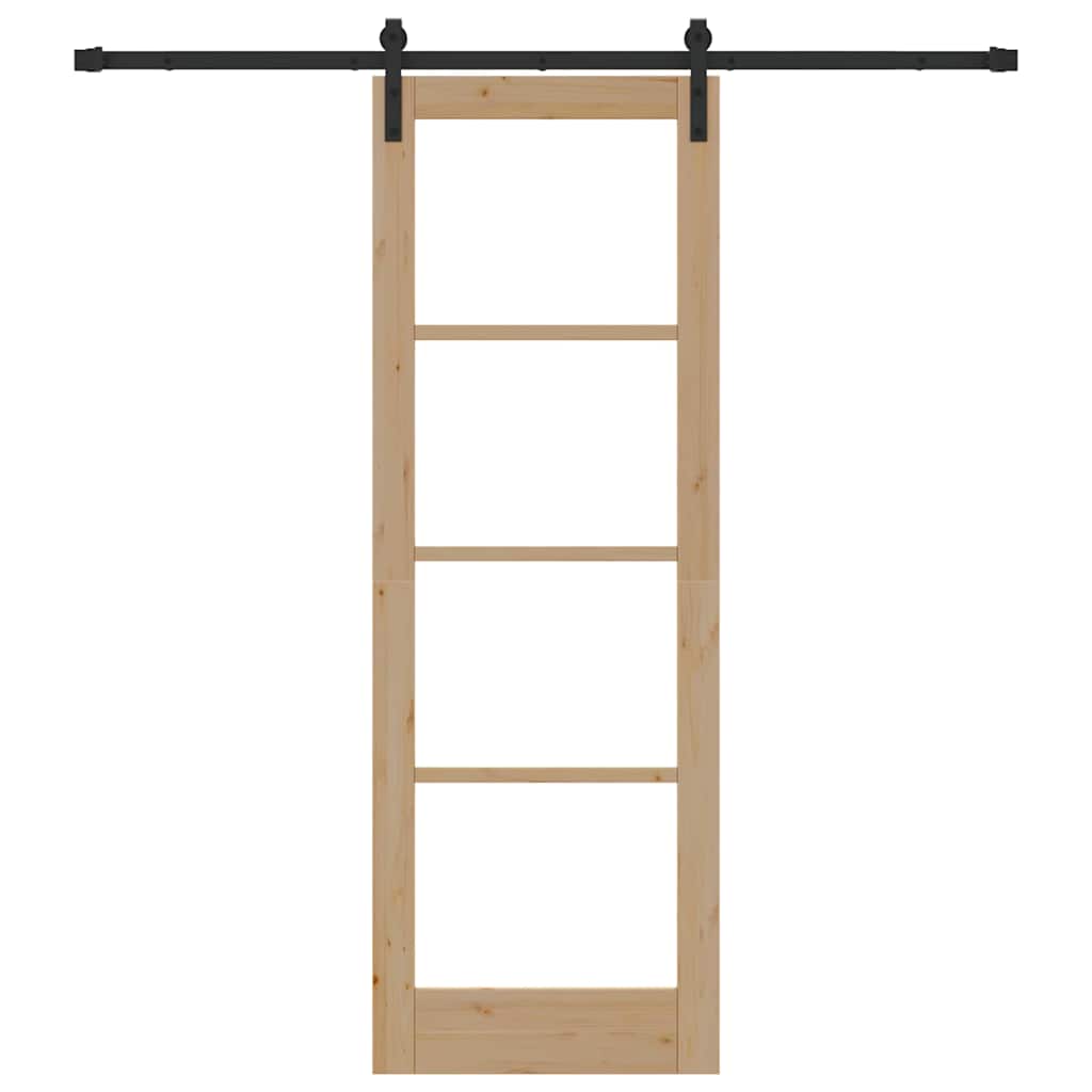 Sliding Door ORKDAL Brown 73.5 x 211 cm Solid Pine wood