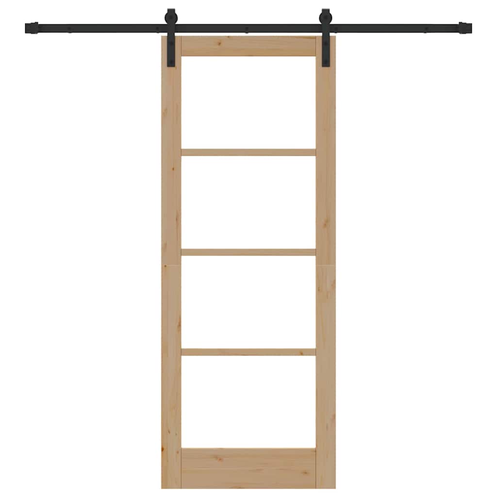Sliding Door ORKDAL Brown 78 x 202 cm Solid Pine wood