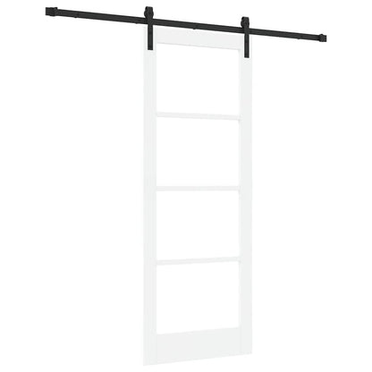 Sliding Door ORKDAL White 78 x 202 cm Solid Pine wood