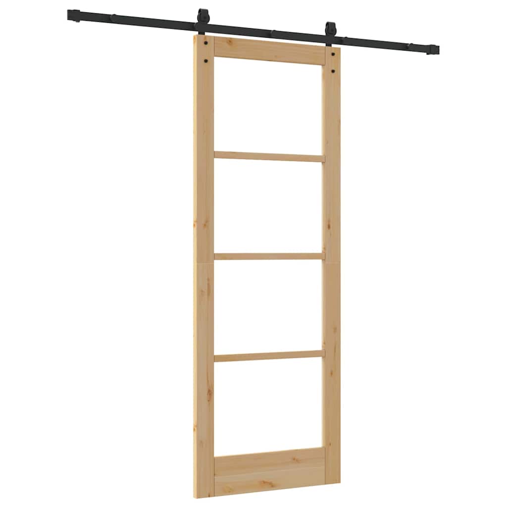 Sliding Door ORKDAL Brown 78 x 211 cm Solid Pine wood