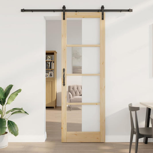 Sliding Door ORKDAL Brown 78 x 232 cm Solid Pine wood