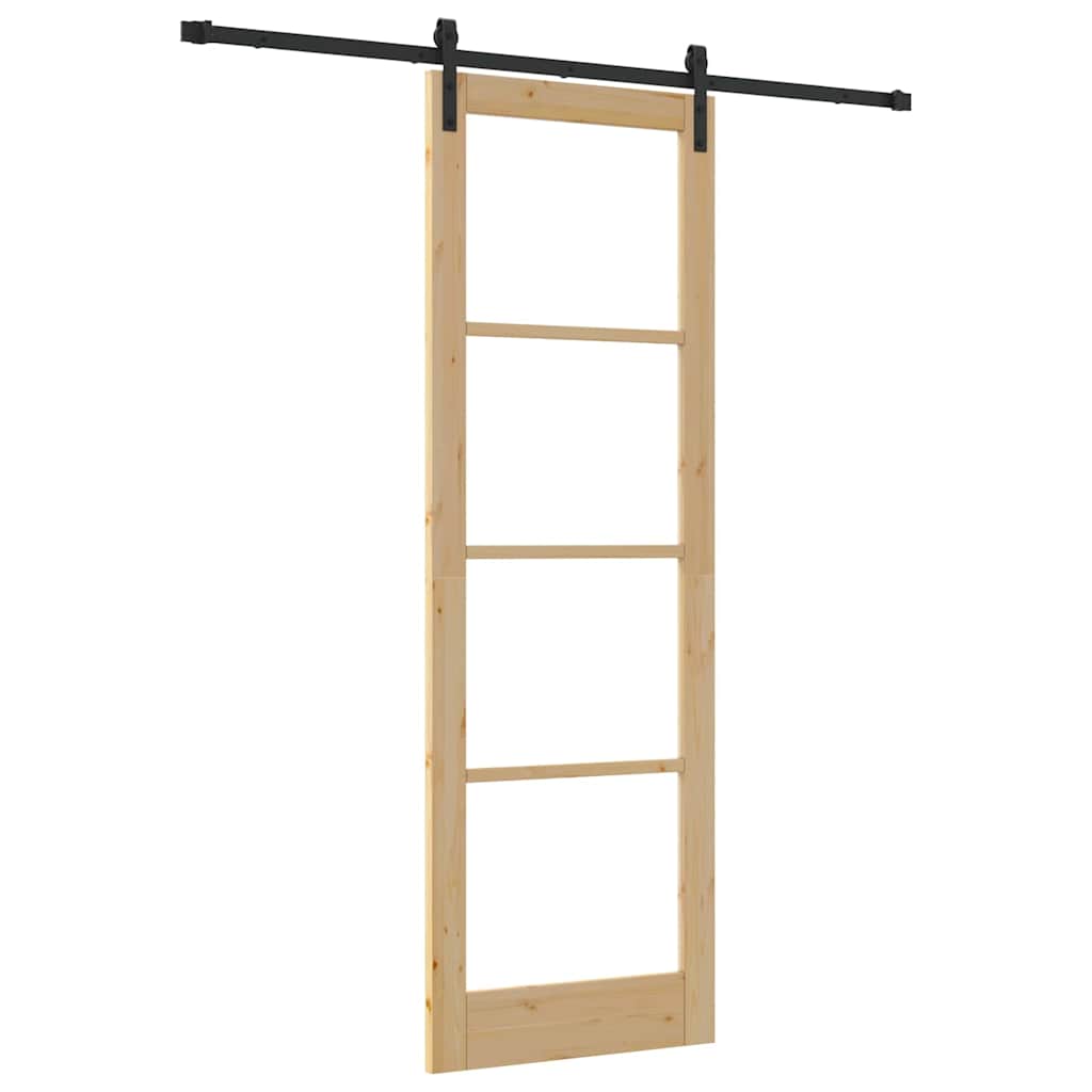 Sliding Door ORKDAL Brown 78 x 232 cm Solid Pine wood