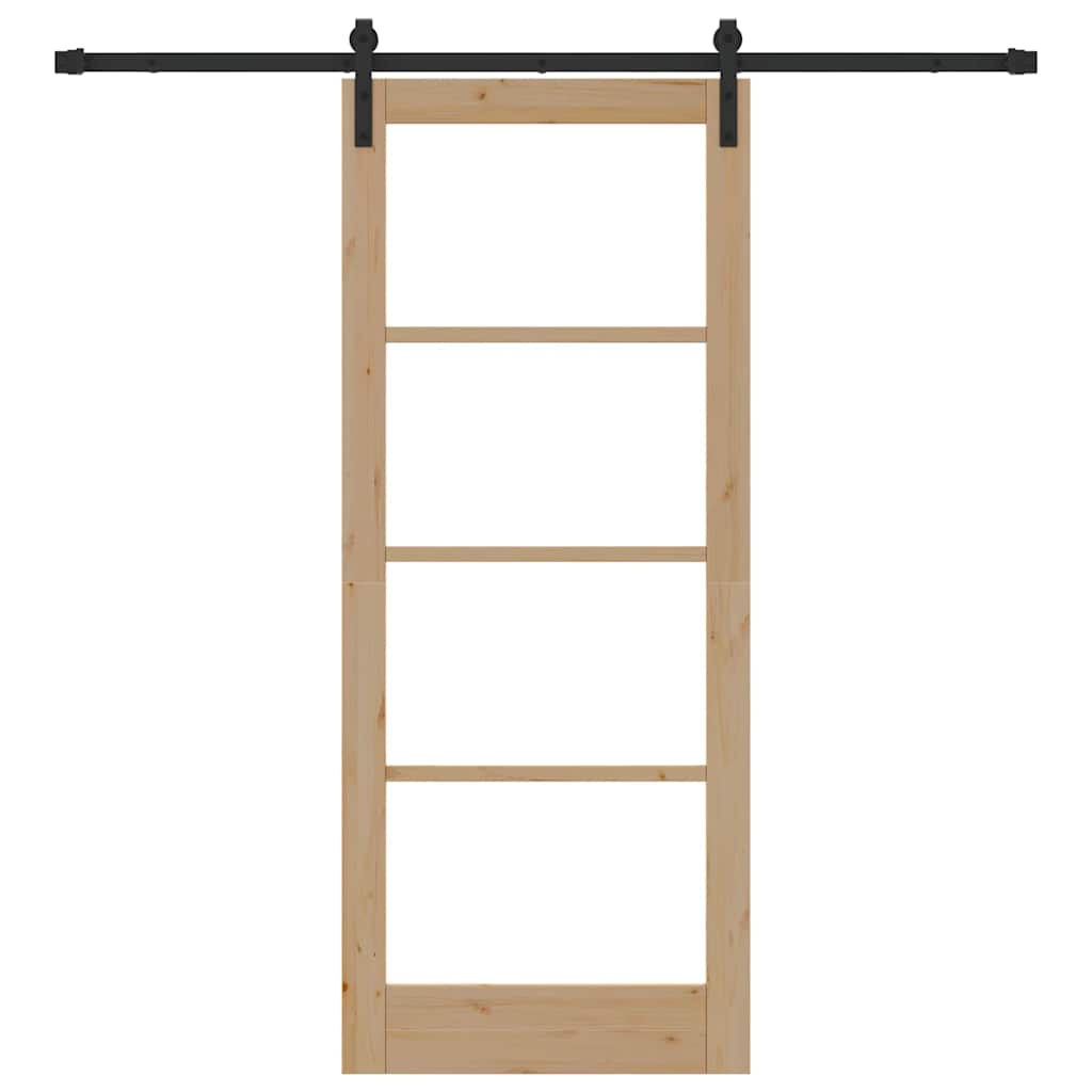Sliding Door ORKDAL Brown 83 x 202 cm Solid Pine wood