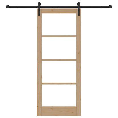 Sliding Door ORKDAL Brown 83 x 202 cm Solid Pine wood