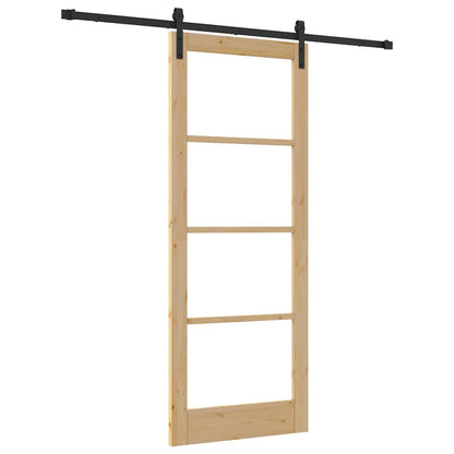 Sliding Door ORKDAL Brown 83 x 211 cm Solid Pine wood