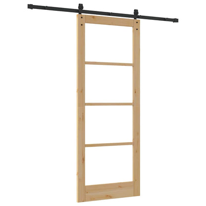 Sliding Door ORKDAL Brown 83 x 211 cm Solid Pine wood