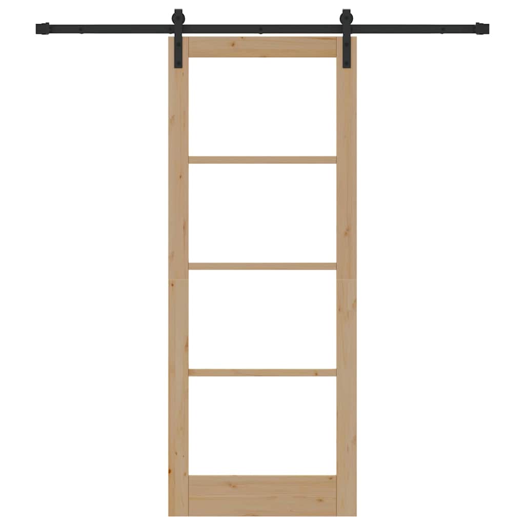 Sliding Door ORKDAL Brown 83 x 211 cm Solid Pine wood