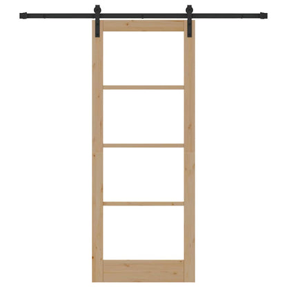 Sliding Door ORKDAL Brown 83 x 211 cm Solid Pine wood
