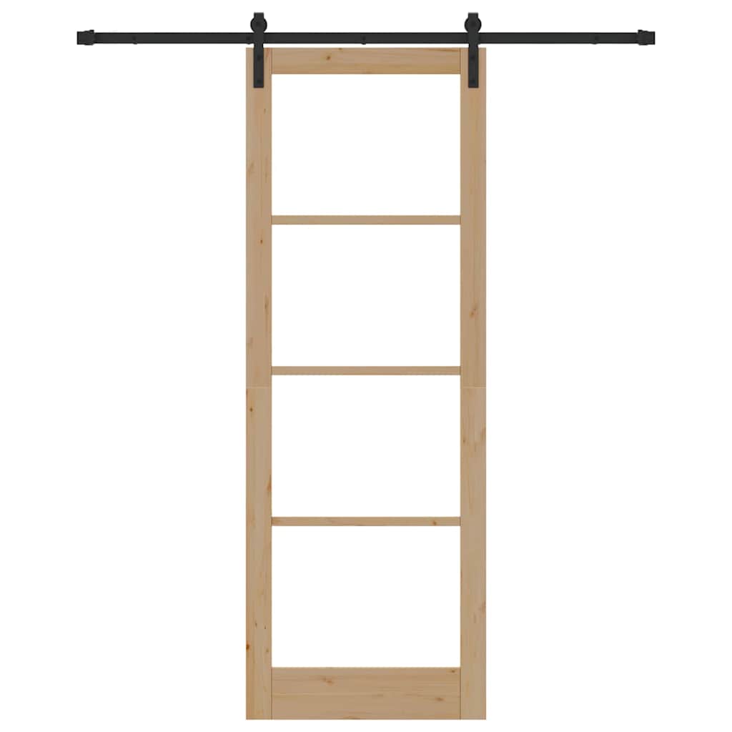 Sliding Door ORKDAL Brown 83 x 232 cm Solid Pine wood
