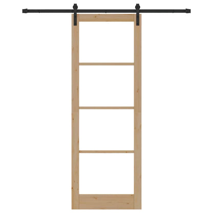Sliding Door ORKDAL Brown 83 x 232 cm Solid Pine wood