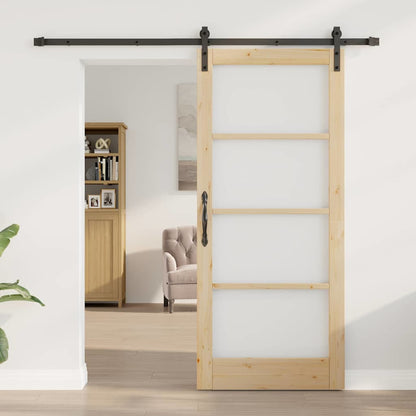 Sliding Door ORKDAL Brown 86 x 198.5 cm Solid Pine wood