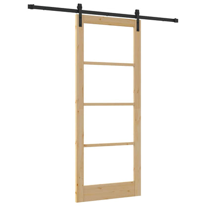 Sliding Door ORKDAL Brown 86 x 211 cm Solid Pine wood