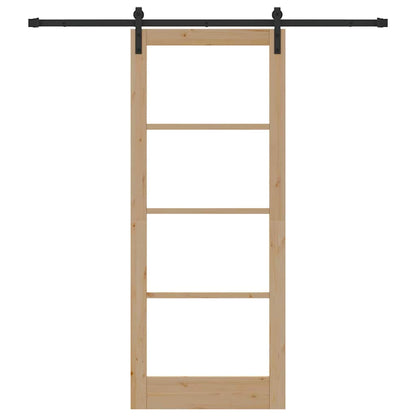 Sliding Door ORKDAL Brown 86 x 211 cm Solid Pine wood