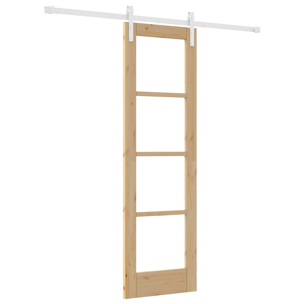 Sliding Door ORKDAL Brown 61 x 198.5 cm Solid Pine wood