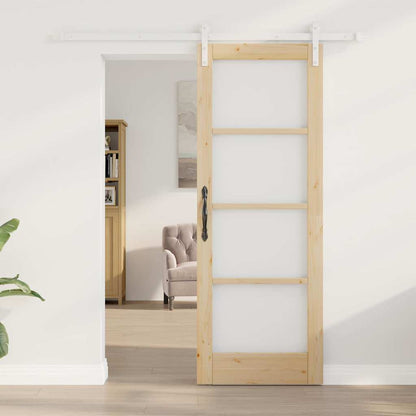 Sliding Door ORKDAL Brown 73.5 x 198.5 cm Solid Pine wood