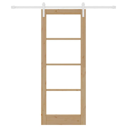 Sliding Door ORKDAL Brown 78 x 202 cm Solid Pine wood
