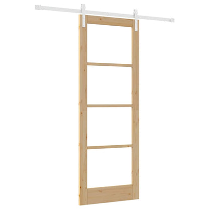 Sliding Door ORKDAL Brown 78 x 211 cm Solid Pine wood