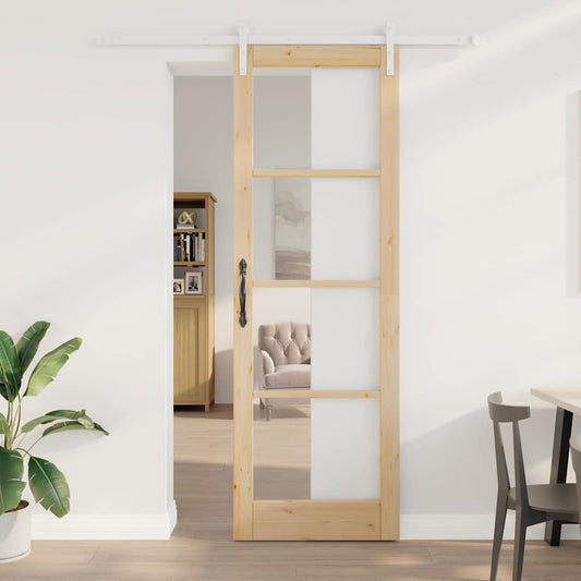 Sliding Door ORKDAL Brown 78 x 232 cm Solid Pine wood