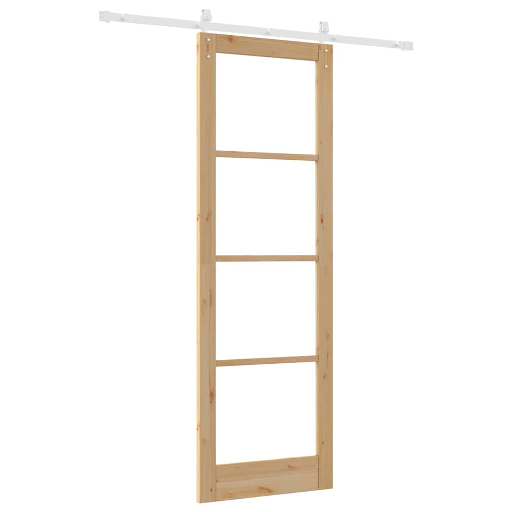 Sliding Door ORKDAL Brown 78 x 232 cm Solid Pine wood