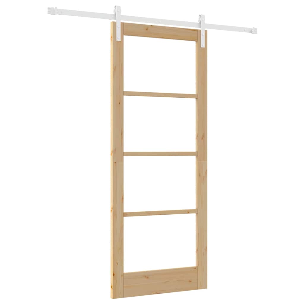 Sliding Door ORKDAL Brown 83 x 202 cm Solid Pine wood