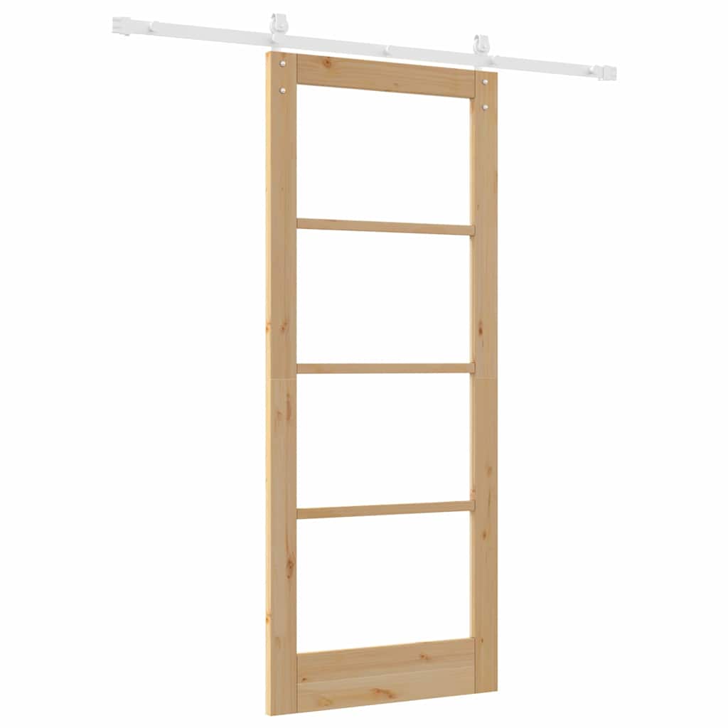 Sliding Door ORKDAL Brown 83 x 202 cm Solid Pine wood
