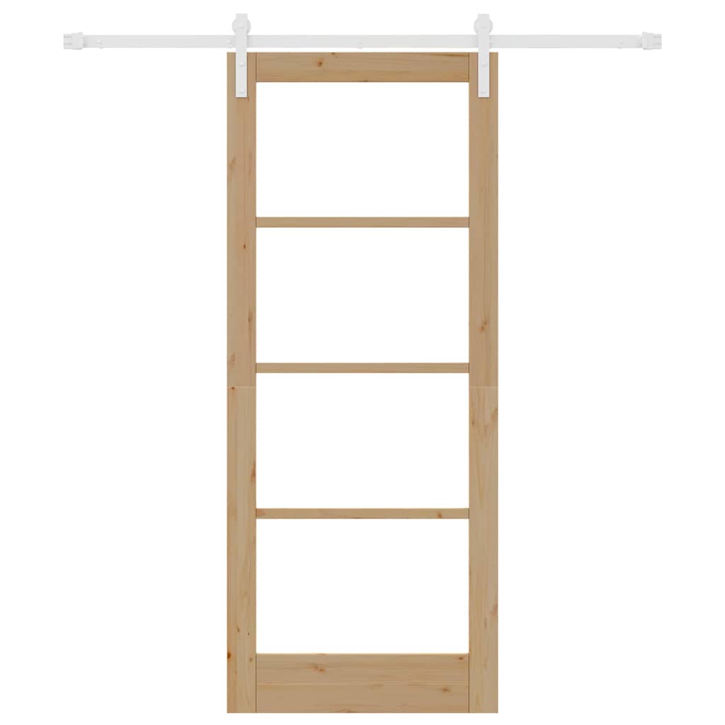 Sliding Door ORKDAL Brown 83 x 202 cm Solid Pine wood