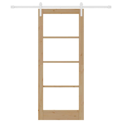 Sliding Door ORKDAL Brown 83 x 202 cm Solid Pine wood
