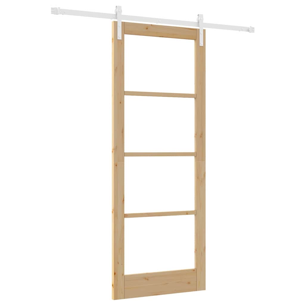 Sliding Door ORKDAL Brown 83 x 211 cm Solid Pine wood