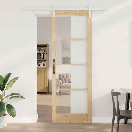 Sliding Door ORKDAL Brown 83 x 232 cm Solid Pine wood