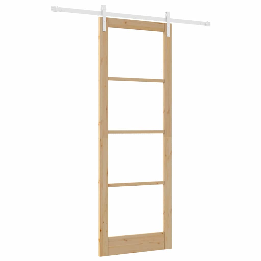 Sliding Door ORKDAL Brown 83 x 232 cm Solid Pine wood
