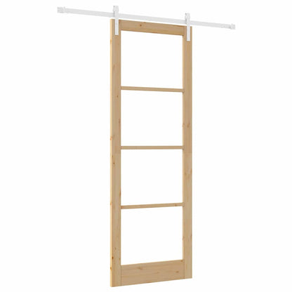 Sliding Door ORKDAL Brown 83 x 232 cm Solid Pine wood
