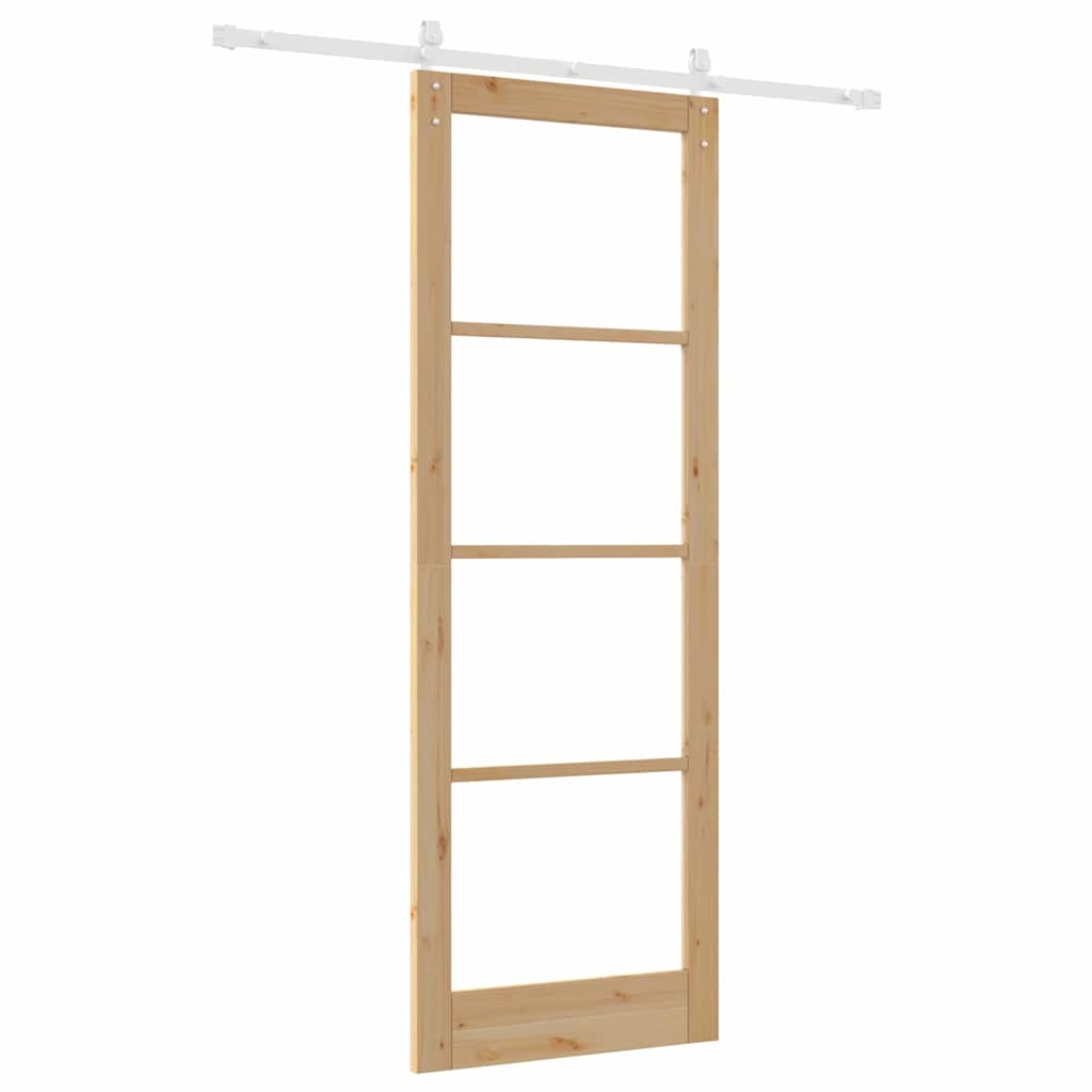 Sliding Door ORKDAL Brown 83 x 232 cm Solid Pine wood