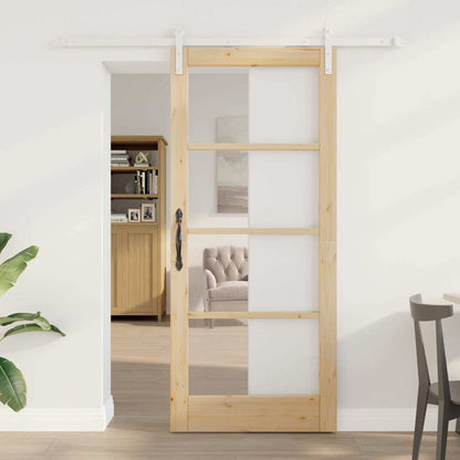 Sliding Door ORKDAL Brown 86 x 198.5 cm Solid Pine wood