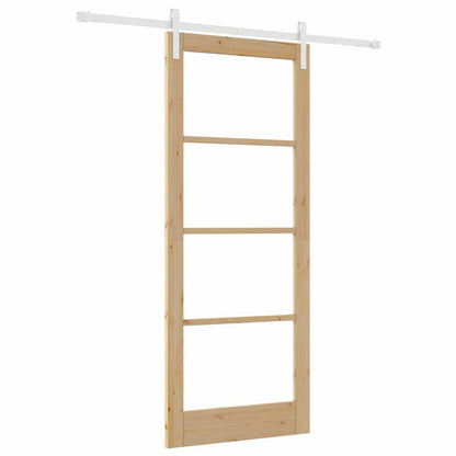 Sliding Door ORKDAL Brown 86 x 211 cm Solid Pine wood