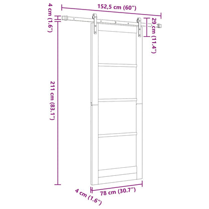 Sliding Door Other ORKDAL White 78 x 211 cm