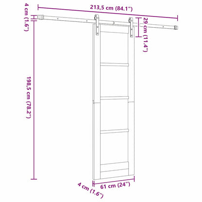 Sliding Door Other ORKDAL Brown 61 x 198.5 cm