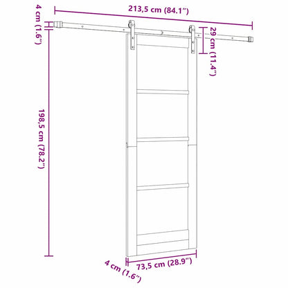 Sliding Door Other ORKDAL Brown 73.5 x 198.5 cm