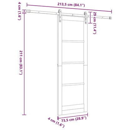Sliding Door Other ORKDAL White 73.5 x 211 cm