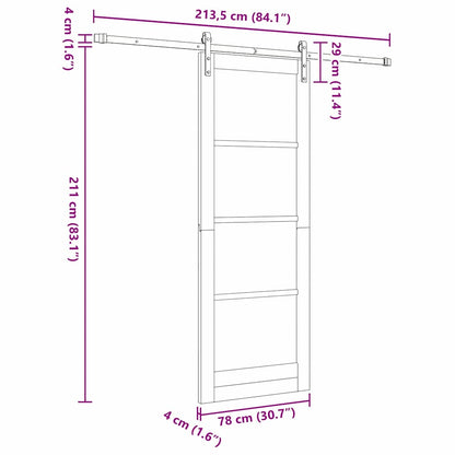 Sliding Door Other ORKDAL White 78 x 211 cm