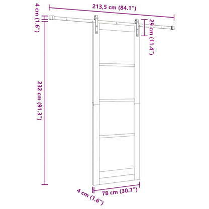 Sliding Door Other ORKDAL White 78 x 232 cm