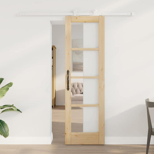 Sliding Door Manual ORKDAL Brown 61 x 198.5 cm Wood and metal