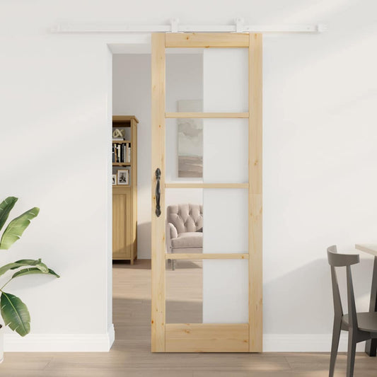 Sliding Door Manual ORKDAL Brown 73.5 x 211 cm Wood and metal