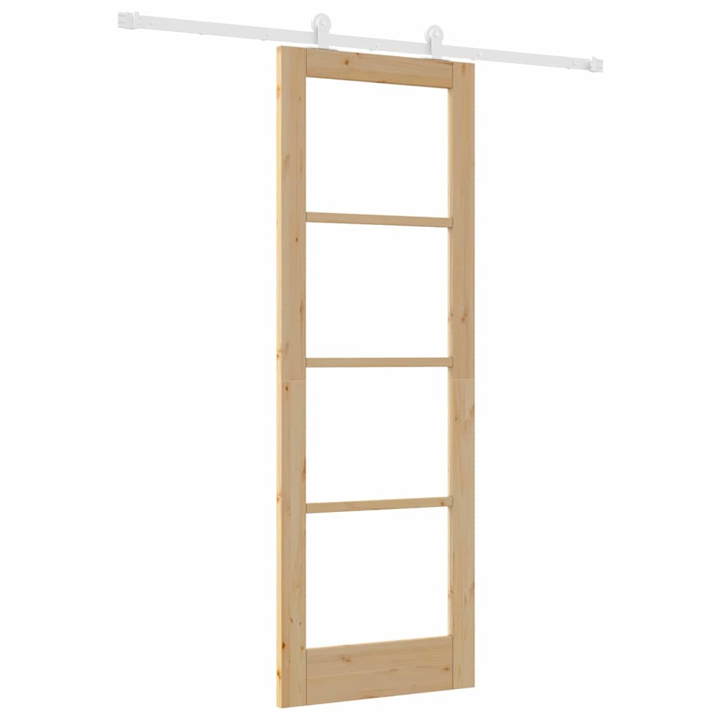 Sliding Door Manual ORKDAL Brown 73.5 x 211 cm Wood and metal