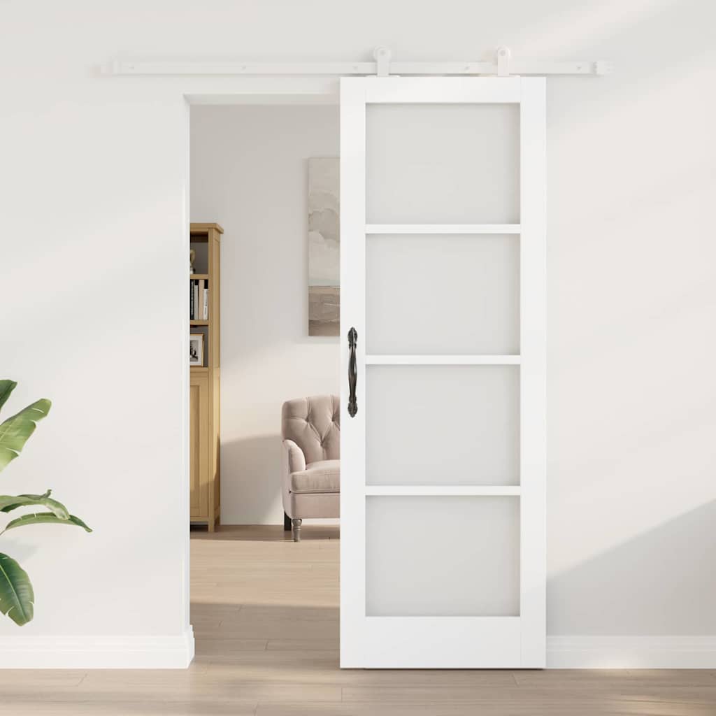 Sliding Door Manual ORKDAL White 73.5 x 211 cm Wood and metal