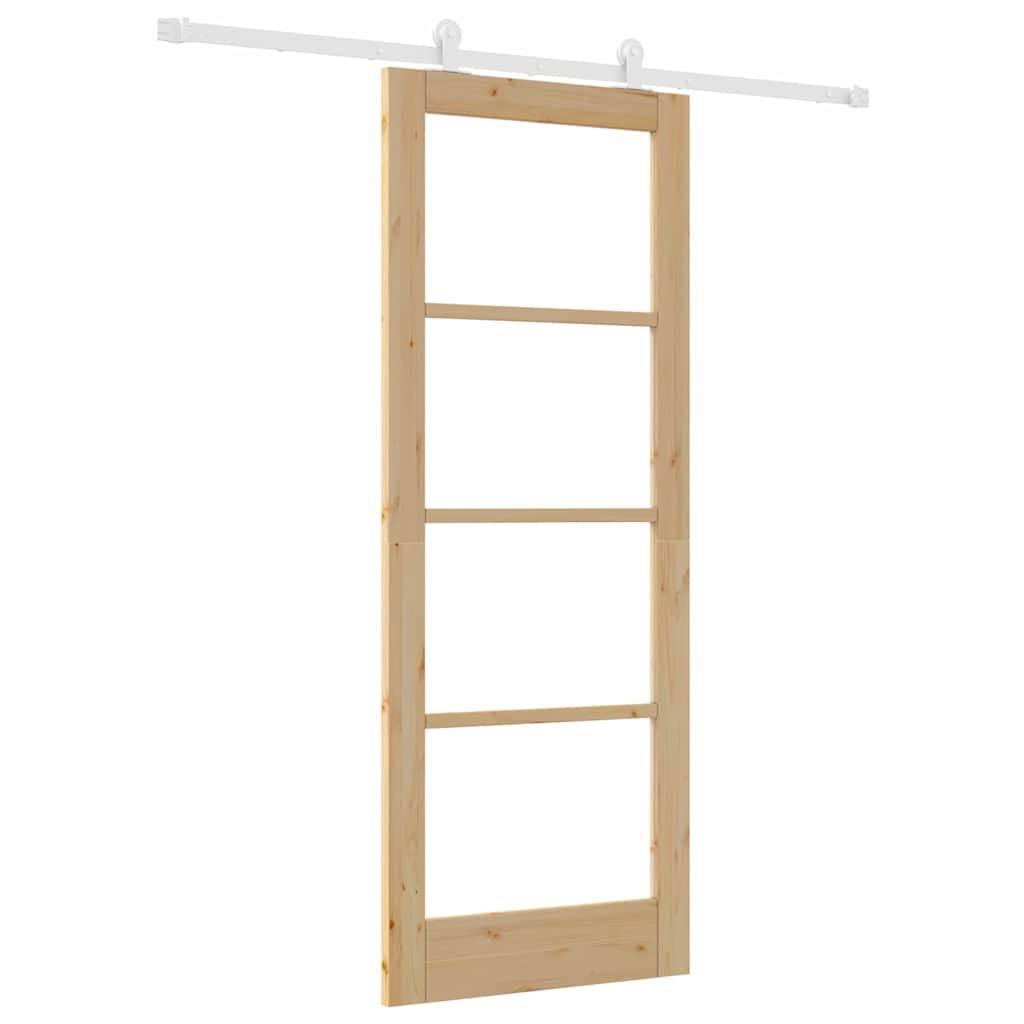 Sliding Door Manual ORKDAL Brown 78 x 202 cm Wood and metal